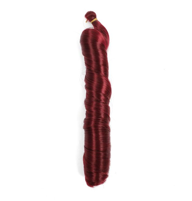 #Burgundy French Curl Rolls